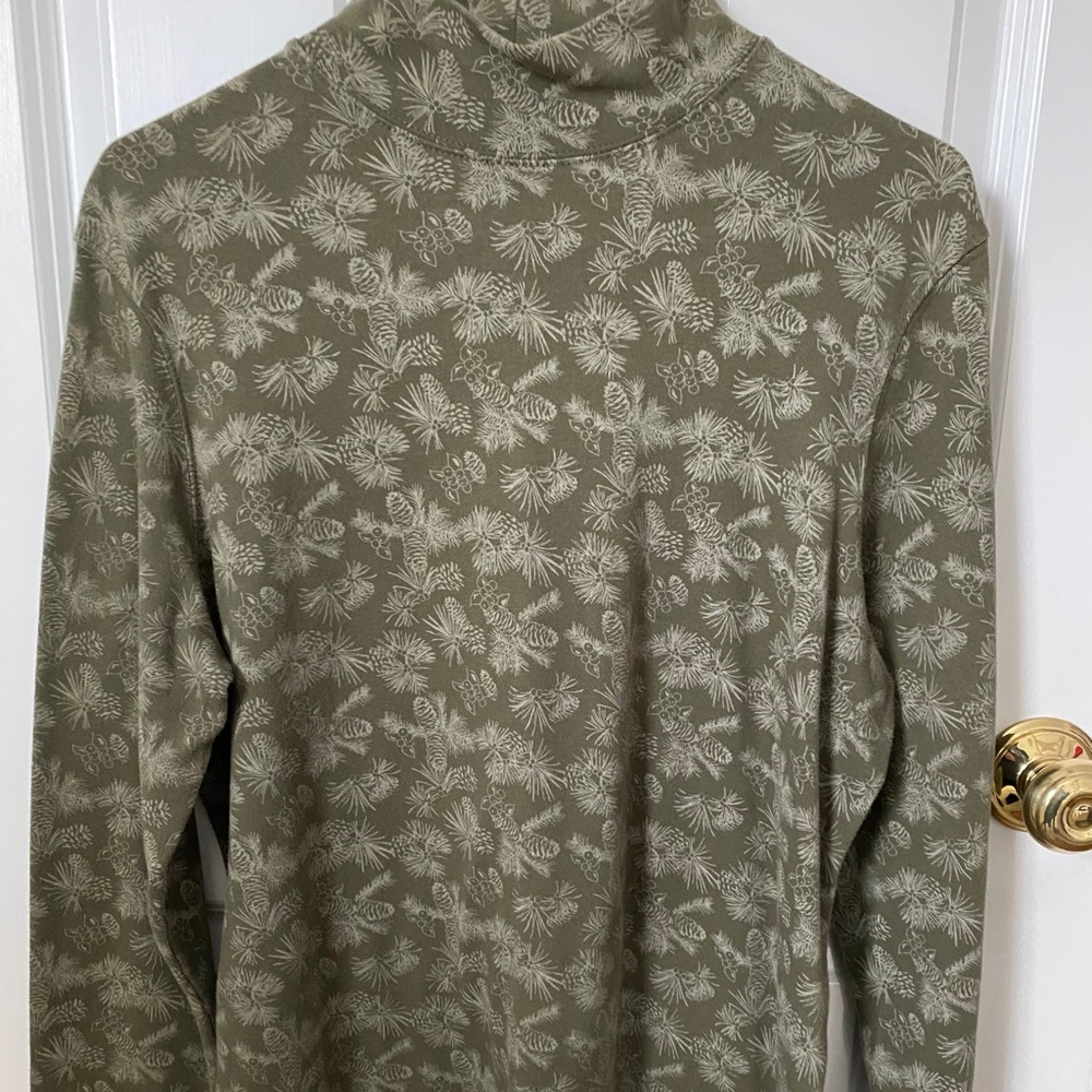 Green Pinecone Mock Neck